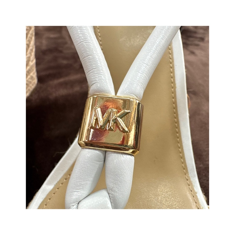 Michael Kors White Wedge Sandals size 9.5 NWT - Picture 5 of 10